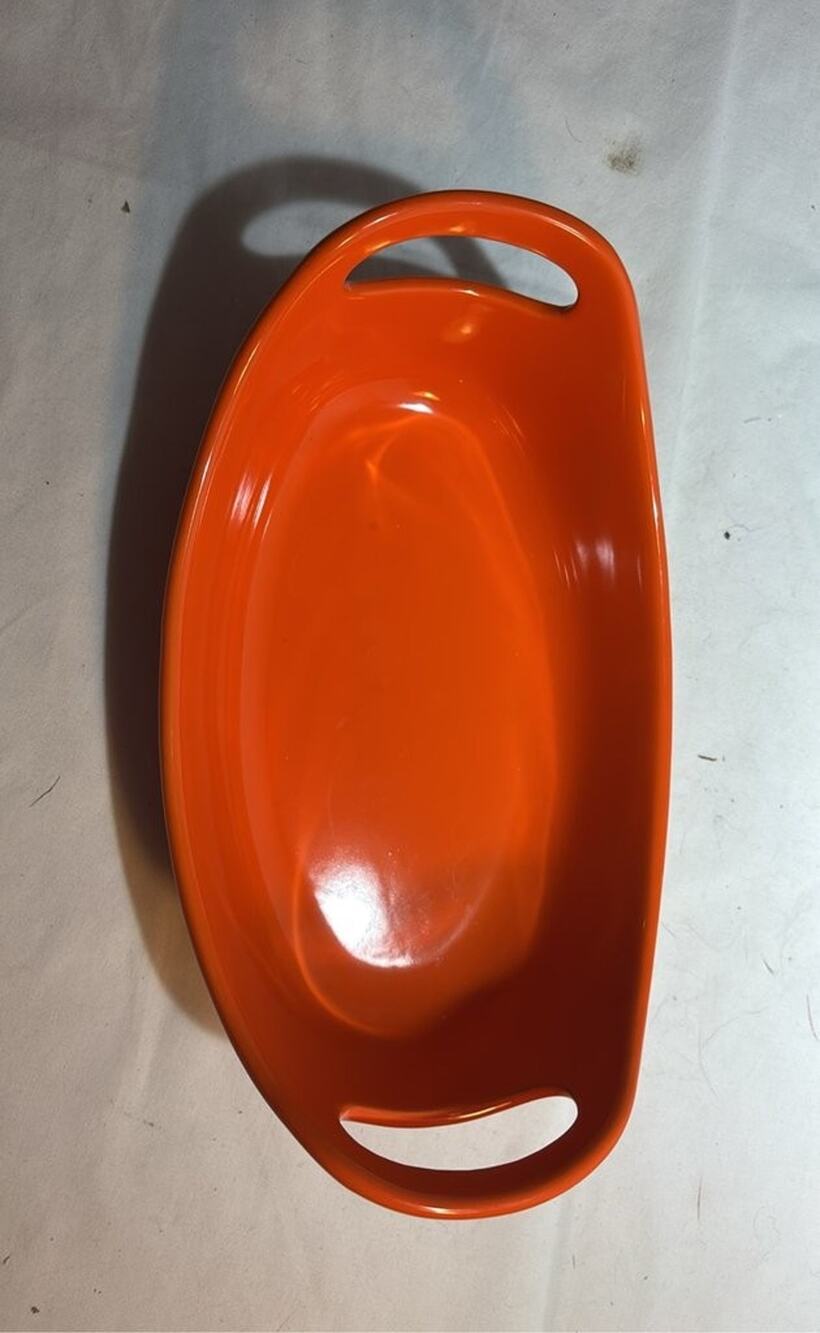 Rachael Ray 1.25 Quart Orange Stoneware Casserole Dish